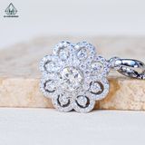  PX268 FULL MOIS 5.4mm Mặt dây chuyền hoa đá 