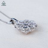  PX268 FULL MOIS 5.4mm Mặt dây chuyền hoa đá 