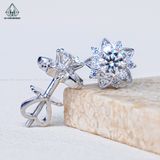  EX514 FULL MOIS 4.5mm Bông tai hoa đá 