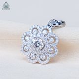  PX268 FULL MOIS 5.4mm Mặt dây chuyền hoa đá 