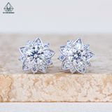  EX514 FULL MOIS 4.5mm Bông tai hoa đá 