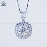  PX269 10mm Mặt dây chuyền vuông 2 vành đá 