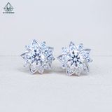  EX514 4mm Bông tai hoa đá 