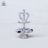  EX514 4mm Bông tai hoa đá 