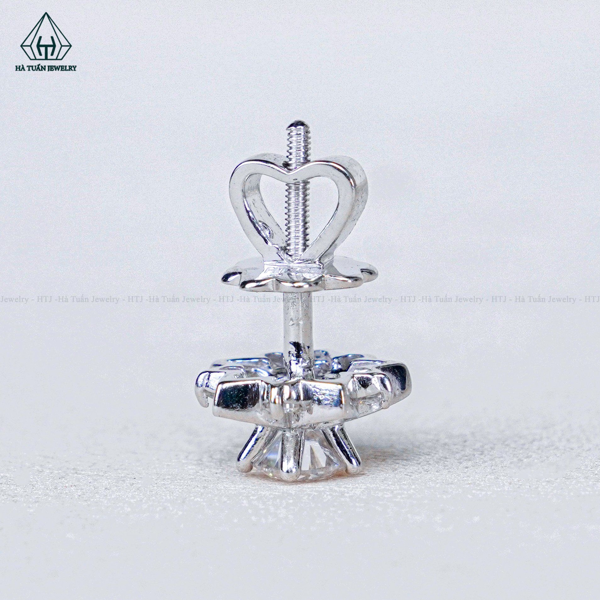  EX514 4mm Bông tai hoa đá 