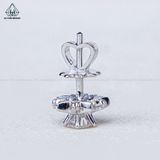  EX514 FULL MOIS 4.5mm Bông tai hoa đá 