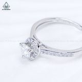  RX694 FULL MOIS 4.5mm Nhẫn nữ đai Pear (Không mã cạnh) 