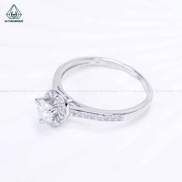  RX694 FULL MOIS 4.5mm Nhẫn nữ đai Pear (Không mã cạnh) 
