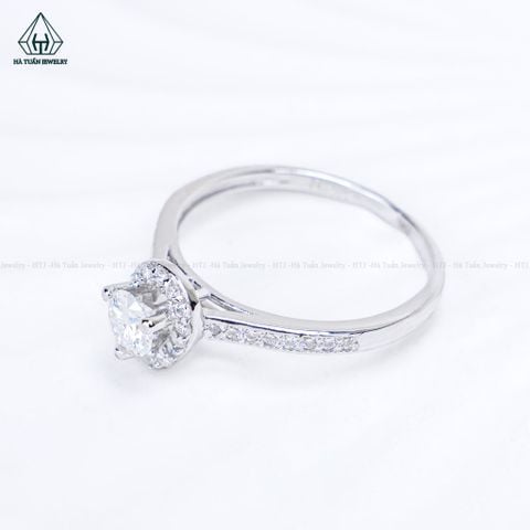 RX694 FULL MOIS 4.5mm Nhẫn nữ đai Pear (Không mã cạnh)