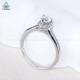  RX694 FULL MOIS 4.5mm Nhẫn nữ đai Pear (Không mã cạnh) 