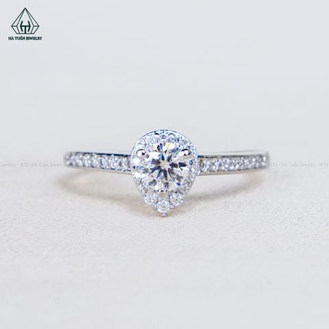 RX694 FULL MOIS 4.5mm Nhẫn nữ đai Pear (Không mã cạnh)