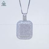  P428 Mặt dây chuyền vuông full đá 