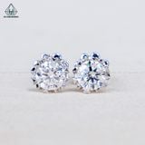  EX004 4-8mm Vỏ Chiếc Bông tai nụ chấu đôi 