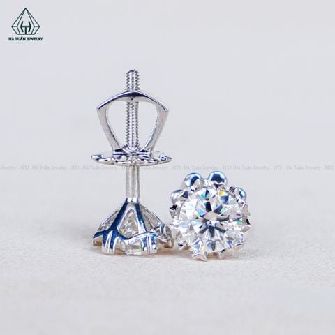 EX004 4-8mm Vỏ Chiếc Bông tai nụ chấu đôi