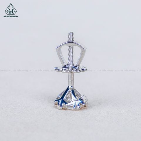 EX004 4-8mm Vỏ Chiếc Bông tai nụ chấu đôi