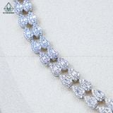  N697 Dây mặt liền FULL đá cz 2 viền giọt nước 