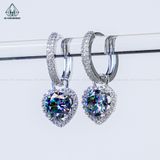  EX505 Bông tai khoen trái tim chủ MOIS xanh dương 6.5mm (không mã cạnh) 