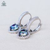  EX505 Bông tai khoen trái tim chủ MOIS xanh dương 6.5mm (không mã cạnh) 