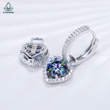  EX505 Bông tai khoen trái tim chủ MOIS xanh dương 6.5mm (không mã cạnh) 