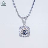  N702 Dây mặt liền vuông đá chủ MOIS trắng 6.5mm (không mã cạnh) 