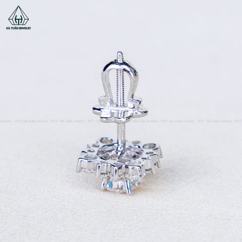 EX562 FULL MOIS 4mm Bông tai 12 cánh nhọn