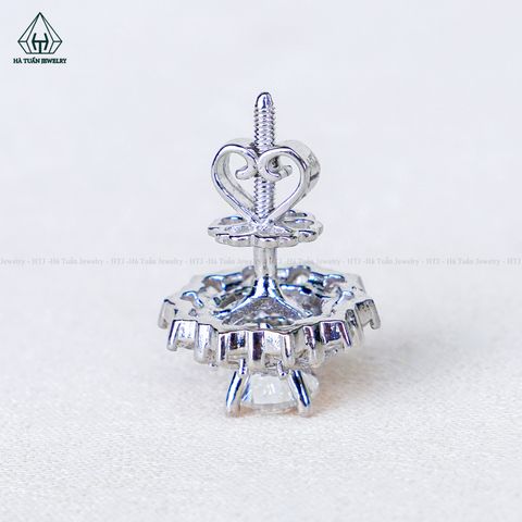 EX621 4.5mm Bông tai hoa đá