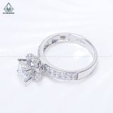  RX685 FULL MOIS 7mm Nhẫn nữ halo tròn 