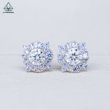  EX518 5mm Bông tai tròn 4 cánh nhọn 