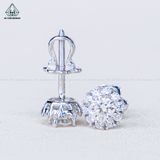  EX515 4mm Bông tai hoa đá tròn 