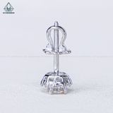  EX515 4mm Bông tai hoa đá tròn 