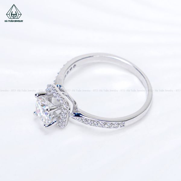  RX700 5.4mm Nhẫn nữ halo vuông 