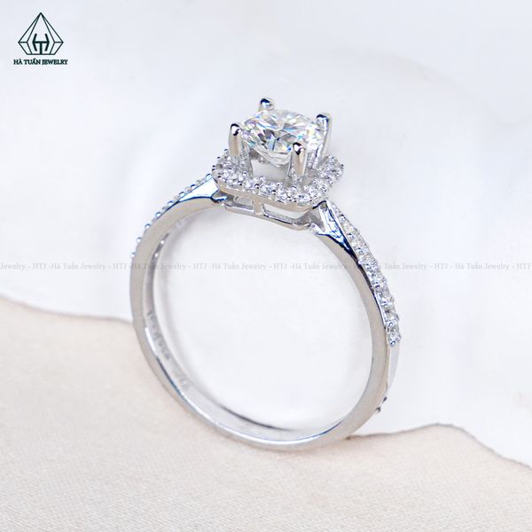  RX700 5.4mm Nhẫn nữ halo vuông 