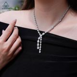  N696 Dây mặt liền FULL đá cz giọt nước 