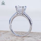  RX614 8.1mm Nhẫn nữ 2 hàng đá mũi nhọn 