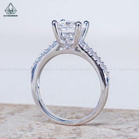 RX614 8.1mm Nhẫn nữ 2 hàng đá mũi nhọn