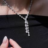  N696 Dây mặt liền FULL đá cz giọt nước 