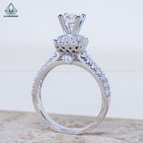  RX612 FULL MOIS 5.4mm Nhẫn nữ vuông đá 