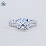  RX612 FULL MOIS 5.4mm Nhẫn nữ vuông đá 