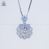  PX274 6.5mm Mặt dây chuyền hoa đá 10 cánh 