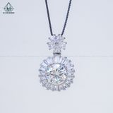  PX279 10mm Mặt dây chuyền tròn baguette 