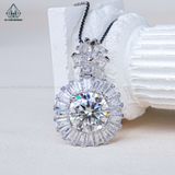  PX279 10mm Mặt dây chuyền tròn baguette 