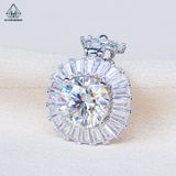  PX279 10mm Mặt dây chuyền tròn baguette 