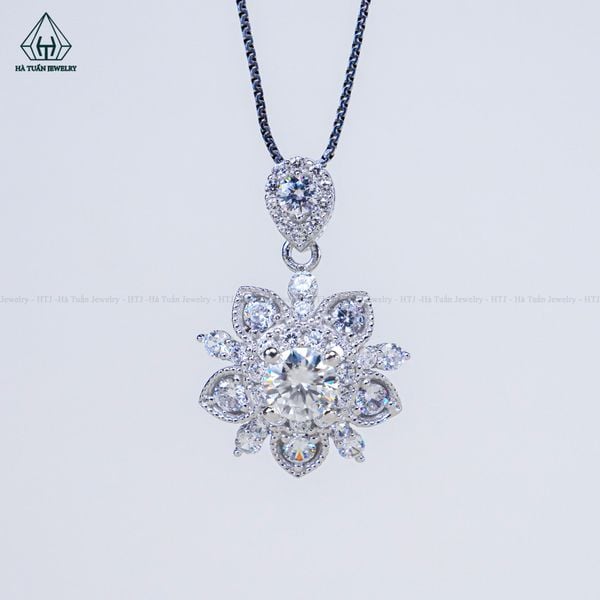  PX281 6.5mm Mặt dây chuyền hoa kiểu 