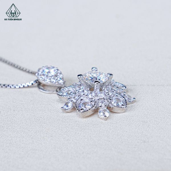  PX281 6.5mm Mặt dây chuyền hoa kiểu 