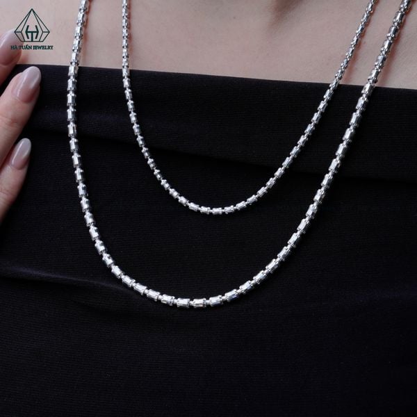  NCX051 Dây chuyền bi đốt trúc 3mm 