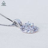  PX273 6mm Mặt dây chuyền tròn baguette 