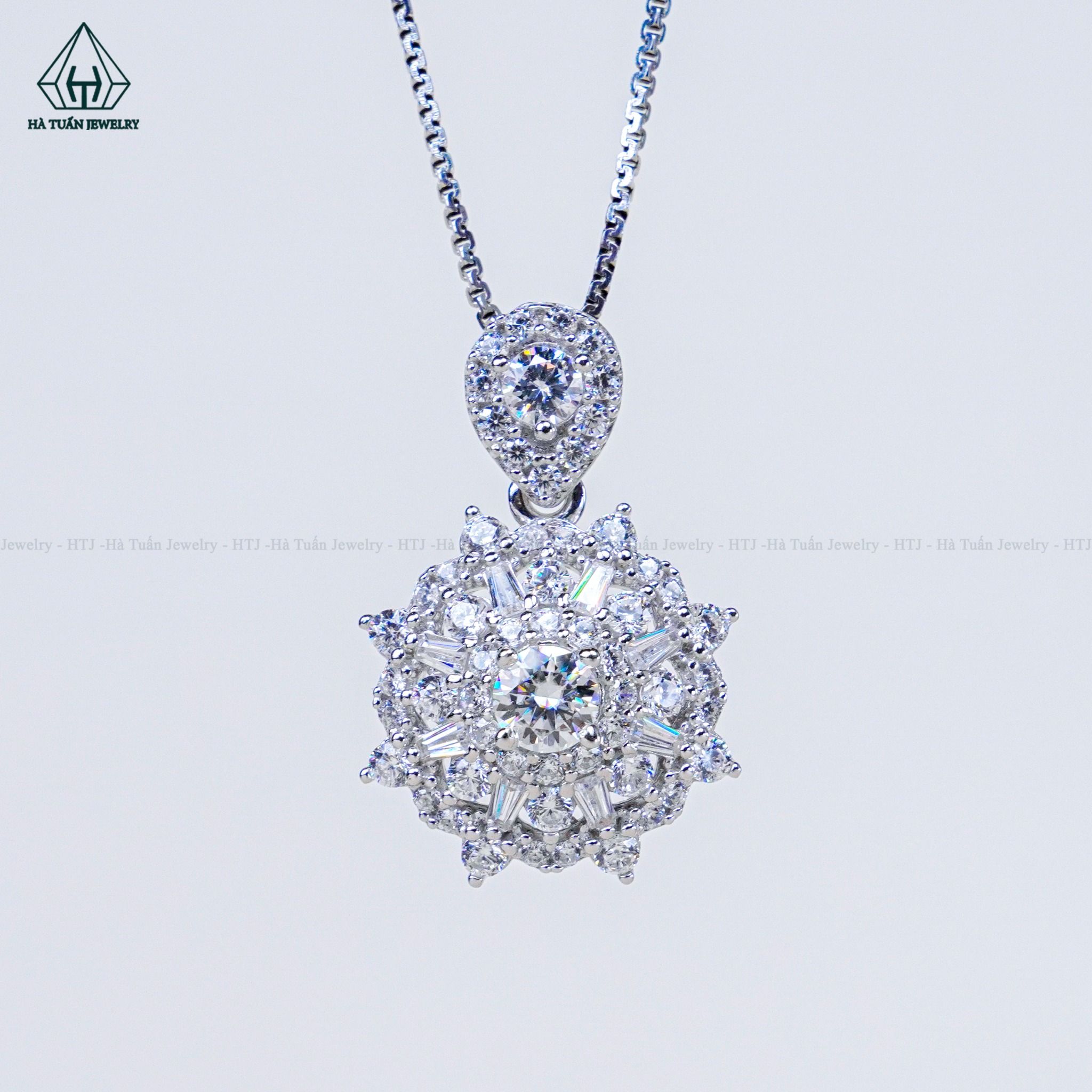  PX122 4.5mm Mặt dây phối baguette 