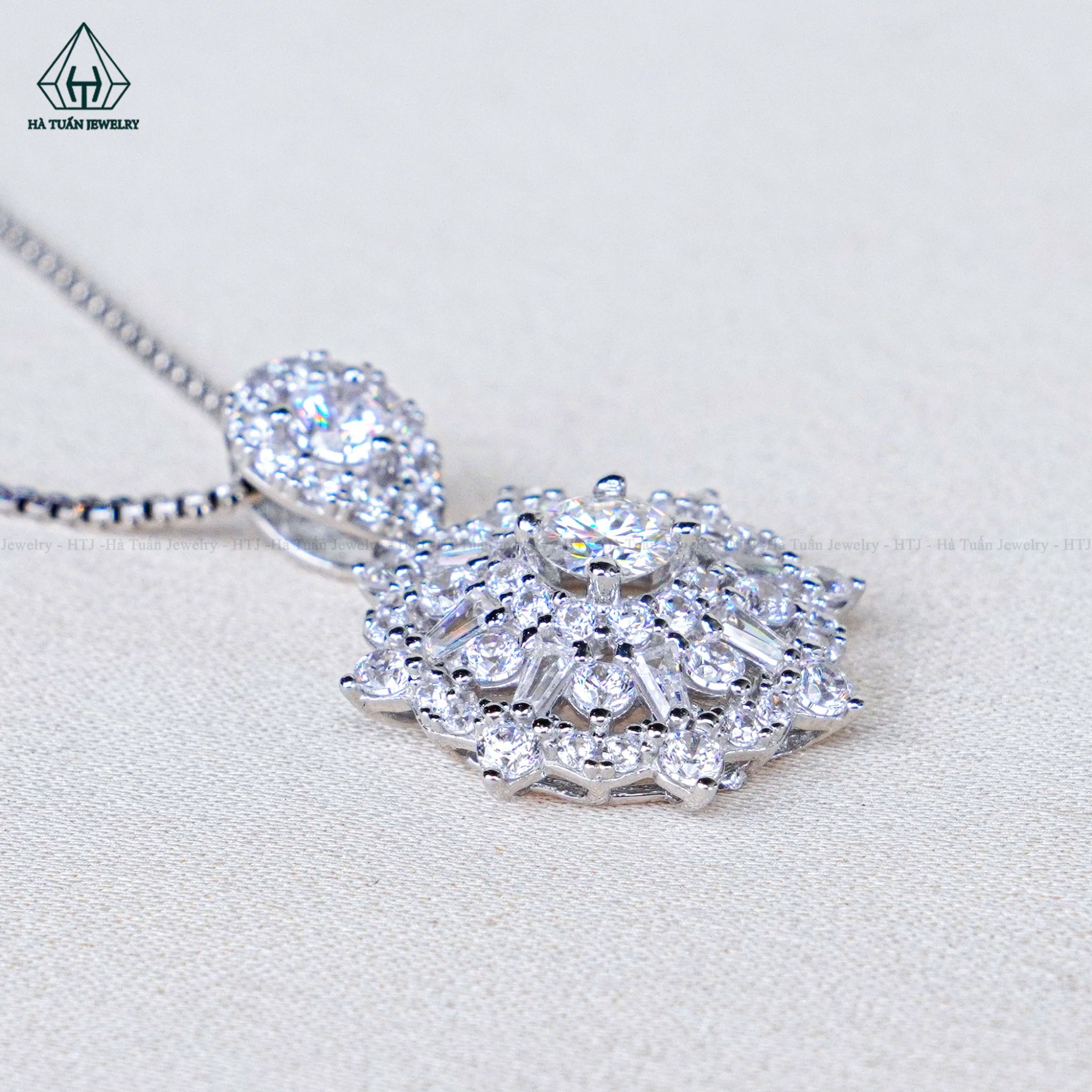  PX122 4.5mm Mặt dây phối baguette 