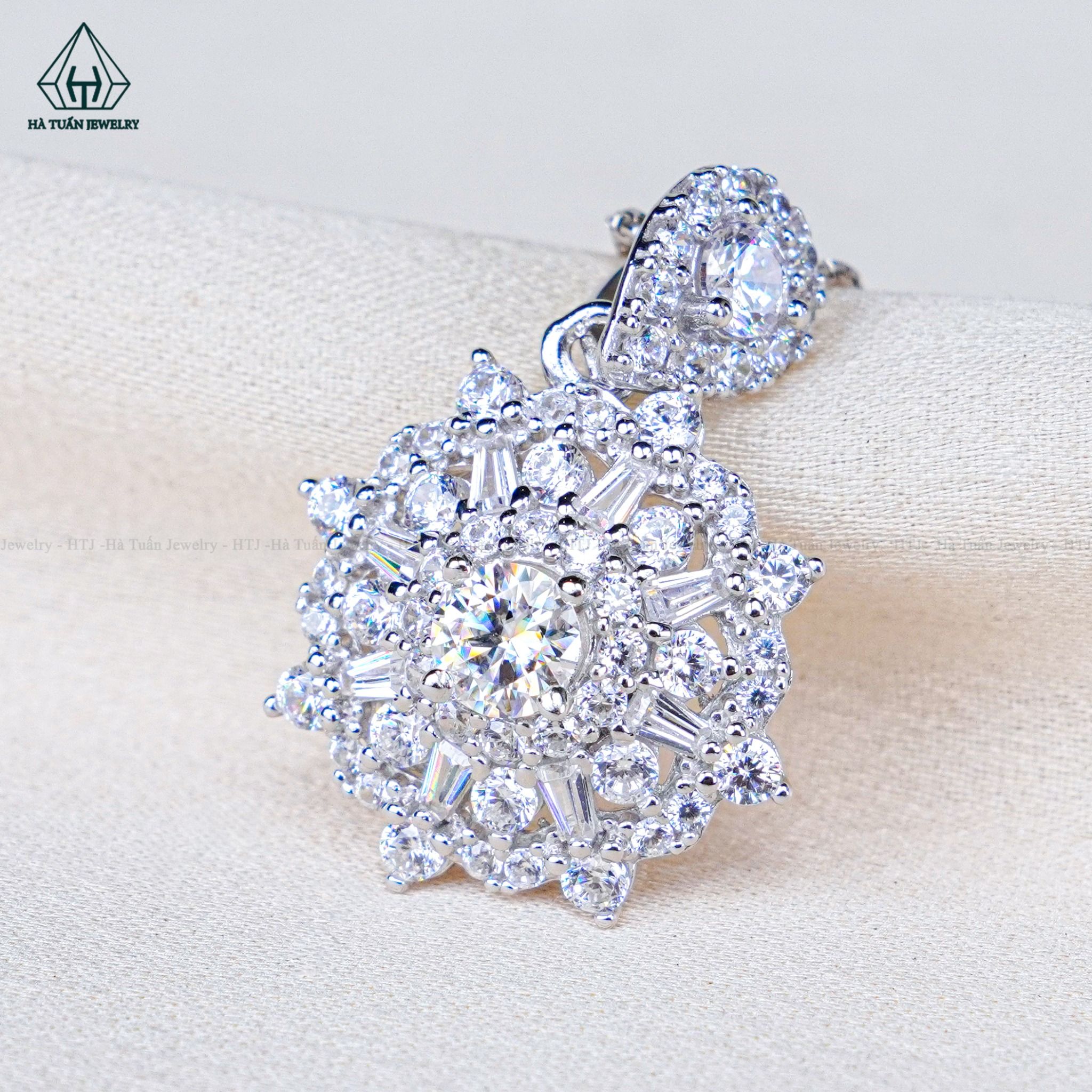  PX122 4.5mm Mặt dây phối baguette 