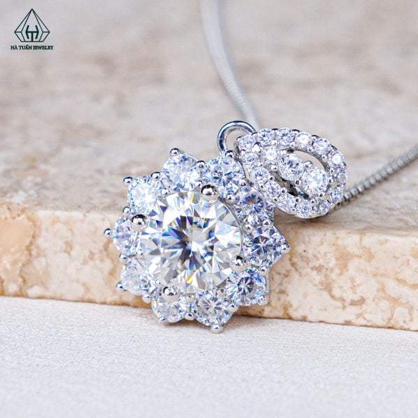  PX290 7.5mm Mặt dây chuyền hoa 10 cánh 